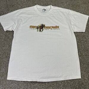 Vintage Kentucky Derby Shirt 2008 Big Brown White Tee Large